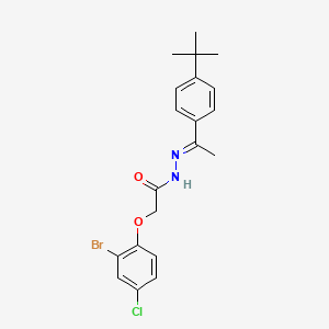 molecular formula C20H22BrClN2O2 B11109806 2-(2-bromo-4-chlorophenoxy)-N'-[(1E)-1-(4-tert-butylphenyl)ethylidene]acetohydrazide 