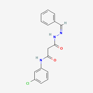 molecular formula C16H14ClN3O2 B11109818 3-[(2Z)-2-benzylidenehydrazino]-N-(3-chlorophenyl)-3-oxopropanamide 