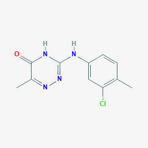 molecular formula C11H11ClN4O B11109827 3-[(3-Chloro-4-methylphenyl)amino]-6-methyl-1,2,4-triazin-5-ol 