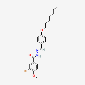 3-Bromo-N'-[(E)-[4-(heptyloxy)phenyl]methylidene]-4-methoxybenzohydrazide