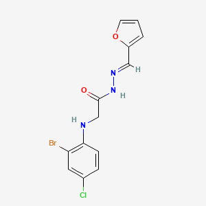 2-[(2-Bromo-4-chlorophenyl)amino]-N'-[(E)-(furan-2-YL)methylidene]acetohydrazide