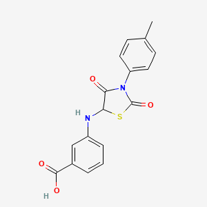 3-{[3-(4-Methylphenyl)-2,4-dioxo-1,3-thiazolidin-5-yl]amino}benzoic acid