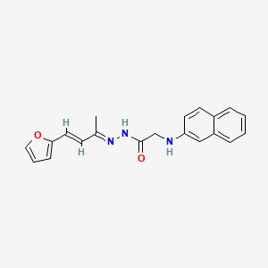 molecular formula C20H19N3O2 B11109923 N'-[(1E,2E)-3-(2-furyl)-1-methylprop-2-enylidene]-2-(2-naphthylamino)acetohydrazide 