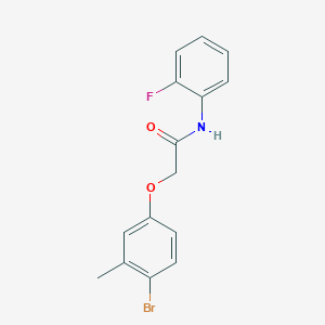 2-(4-bromo-3-methylphenoxy)-N-(2-fluorophenyl)acetamide