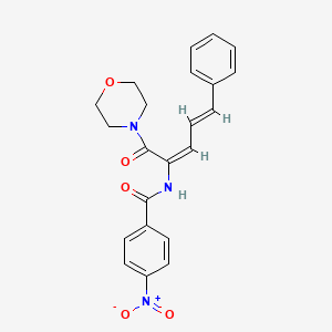 N-[(1E,3E)-1-(4-morpholinylcarbonyl)-4-phenyl-1,3-butadienyl]-4-nitrobenzamide