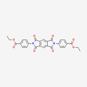 molecular formula C28H20N2O8 B11109964 Diethyl 4,4'-(1,3,5,7-tetraoxo-5,7-dihydropyrrolo[3,4-f]isoindole-2,6-diyl)dibenzoate 