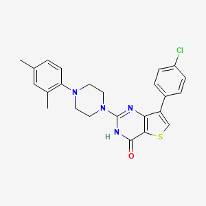 7-(4-chlorophenyl)-2-[4-(2,4-dimethylphenyl)piperazin-1-yl]thieno[3,2-d]pyrimidin-4(3H)-one