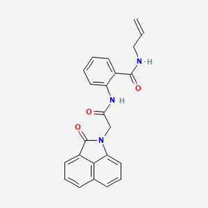 molecular formula C23H19N3O3 B11109979 2-{[(2-oxobenzo[cd]indol-1(2H)-yl)acetyl]amino}-N-(prop-2-en-1-yl)benzamide 