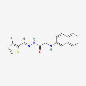 molecular formula C18H17N3OS B11109985 N'-[(E)-(3-Methylthiophen-2-YL)methylidene]-2-[(naphthalen-2-YL)amino]acetohydrazide 