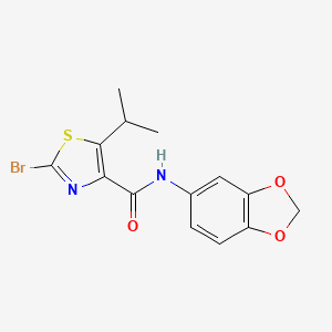 N-(1,3-benzodioxol-5-yl)-2-bromo-5-isopropyl-1,3-thiazole-4-carboxamide