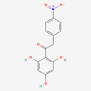 molecular formula C14H11NO6 B11110025 Ethanone, 2-(4-nitrophenyl)-1-(2,4,6-trihydroxyphenyl)- CAS No. 15485-67-3