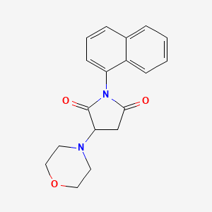 molecular formula C18H18N2O3 B11110027 3-(Morpholin-4-yl)-1-(naphthalen-1-yl)pyrrolidine-2,5-dione 