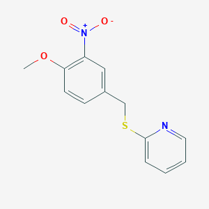 molecular formula C13H12N2O3S B11110047 2-[(4-Methoxy-3-nitrobenzyl)sulfanyl]pyridine CAS No. 311317-58-5