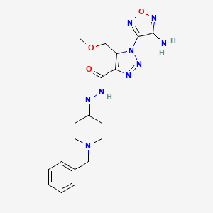 1-(4-amino-1,2,5-oxadiazol-3-yl)-N'-(1-benzylpiperidin-4-ylidene)-5-(methoxymethyl)-1H-1,2,3-triazole-4-carbohydrazide