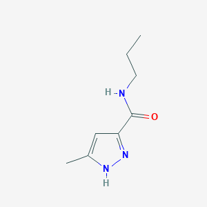 molecular formula C8H13N3O B11110059 3-Methyl-N-propyl-1H-pyrazole-5-carboxamide 