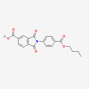 2-[4-(butoxycarbonyl)phenyl]-1,3-dioxo-2,3-dihydro-1H-isoindole-5-carboxylic acid