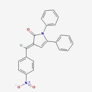 molecular formula C23H16N2O3 B11110061 (3E)-3-(4-nitrobenzylidene)-1,5-diphenyl-1,3-dihydro-2H-pyrrol-2-one 