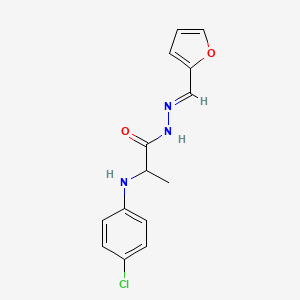 2-[(4-Chlorophenyl)amino]-N'-[(E)-(furan-2-YL)methylidene]propanehydrazide