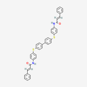 (2E,2'E)-N,N'-[biphenyl-4,4'-diylbis(sulfanediylbenzene-4,1-diyl)]bis(3-phenylprop-2-enamide)