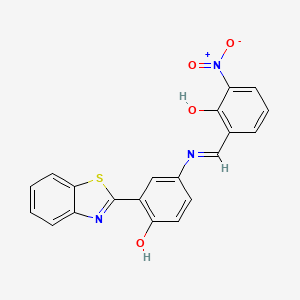 2-({[3-(1,3-Benzothiazol-2-YL)-4-hydroxyphenyl]imino}methyl)-6-nitrophenol