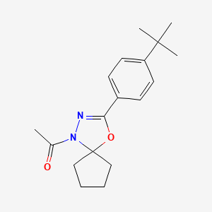 1-Acetyl-3-[4-(tert-butyl)phenyl]-4-oxa-1,2-diazaspiro[4.4]non-2-ene