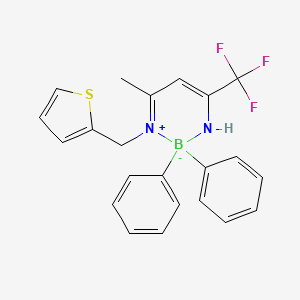 diphenyl{1,1,1-trifluoro-4-[(thiophen-2-ylmethyl)imino-kappaN]pent-2-en-2-aminato-kappaN}boron