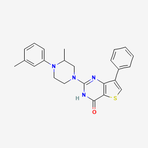 2-[3-methyl-4-(3-methylphenyl)piperazin-1-yl]-7-phenylthieno[3,2-d]pyrimidin-4(3H)-one