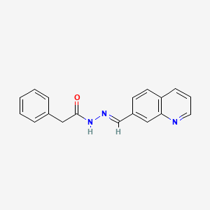 molecular formula C18H15N3O B11110186 2-Phenyl-N'-[(E)-(quinolin-7-YL)methylidene]acetohydrazide 