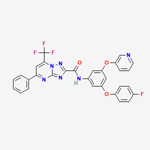 N-[3-(4-fluorophenoxy)-5-(pyridin-3-yloxy)phenyl]-5-phenyl-7-(trifluoromethyl)[1,2,4]triazolo[1,5-a]pyrimidine-2-carboxamide