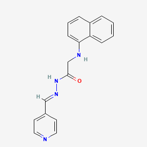 molecular formula C18H16N4O B11110239 2-[(Naphthalen-1-YL)amino]-N'-[(E)-(pyridin-4-YL)methylidene]acetohydrazide 