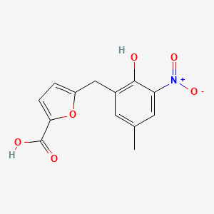 5-[(2-Hydroxy-5-methyl-3-nitrophenyl)methyl]furan-2-carboxylic acid