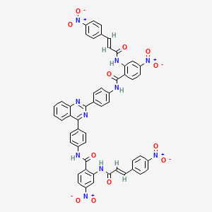 N,N'-(quinazoline-2,4-diyldibenzene-4,1-diyl)bis(4-nitro-2-{[(2E)-3-(4-nitrophenyl)prop-2-enoyl]amino}benzamide)