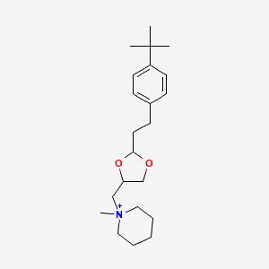 molecular formula C22H36NO2+ B11110276 1-({2-[2-(4-Tert-butylphenyl)ethyl]-1,3-dioxolan-4-yl}methyl)-1-methylpiperidinium 