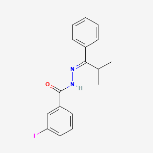 molecular formula C17H17IN2O B11110315 3-iodo-N'-[(1E)-2-methyl-1-phenylpropylidene]benzohydrazide 