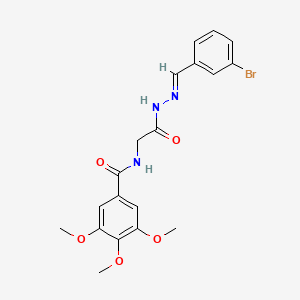 molecular formula C19H20BrN3O5 B11110344 N-(2-(2-(3-Bromobenzylidene)hydrazino)-2-oxoethyl)-3,4,5-trimethoxybenzamide 