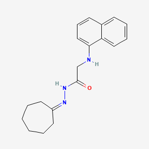 molecular formula C19H23N3O B11110347 N'-Cycloheptylidene-2-[(naphthalen-1-YL)amino]acetohydrazide 