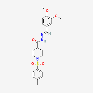 N'-[(E)-(3,4-dimethoxyphenyl)methylidene]-1-[(4-methylphenyl)sulfonyl]piperidine-4-carbohydrazide