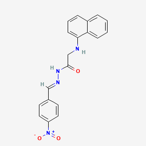 molecular formula C19H16N4O3 B11110452 2-(1-naphthylamino)-N'-[(1E)-(4-nitrophenyl)methylene]acetohydrazide 