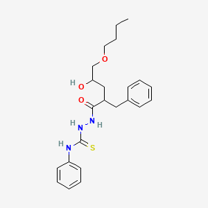 molecular formula C23H31N3O3S B11110463 2-(2-benzyl-5-butoxy-4-hydroxypentanoyl)-N-phenylhydrazinecarbothioamide (non-preferred name) 