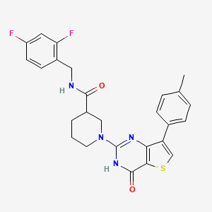 N-(2,4-difluorobenzyl)-1-[7-(4-methylphenyl)-4-oxo-3,4-dihydrothieno[3,2-d]pyrimidin-2-yl]piperidine-3-carboxamide