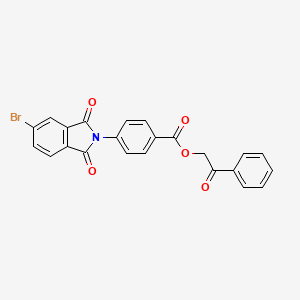 2-oxo-2-phenylethyl 4-(5-bromo-1,3-dioxo-1,3-dihydro-2H-isoindol-2-yl)benzoate