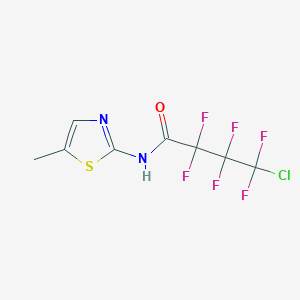 molecular formula C8H5ClF6N2OS B11110534 4-chloro-2,2,3,3,4,4-hexafluoro-N-(5-methyl-1,3-thiazol-2-yl)butanamide 