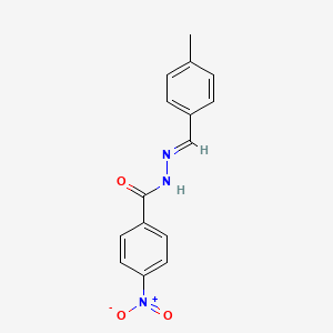 molecular formula C15H13N3O3 B11110556 N'-(4-methylbenzylidene)-4-nitrobenzohydrazide CAS No. 302909-63-3