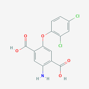 molecular formula C14H9Cl2NO5 B11110557 2-Amino-5-(2,4-dichlorophenoxy)terephthalic acid 