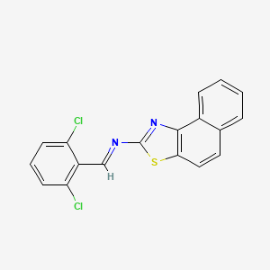 molecular formula C18H10Cl2N2S B11110562 N-[(E)-(2,6-dichlorophenyl)methylidene]naphtho[1,2-d][1,3]thiazol-2-amine 