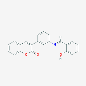 3-(3-{[(E)-(2-hydroxyphenyl)methylidene]amino}phenyl)-2H-chromen-2-one