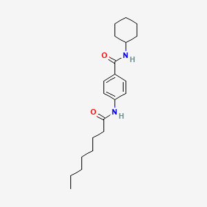 molecular formula C21H32N2O2 B11110606 N-cyclohexyl-4-(octanoylamino)benzamide 