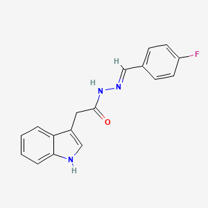 N'-[(E)-(4-fluorophenyl)methylidene]-2-(1H-indol-3-yl)acetohydrazide