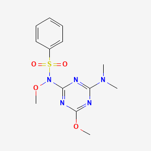 N-[4-(dimethylamino)-6-methoxy-1,3,5-triazin-2-yl]-N-methoxybenzenesulfonamide