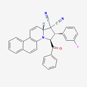 (2S,3S,12AR)-3-Benzoyl-1-cyano-2-(3-iodophenyl)-2,3-dihydrobenzo[F]pyrrolo[1,2-A]quinolin-1(12AH)-YL cyanide